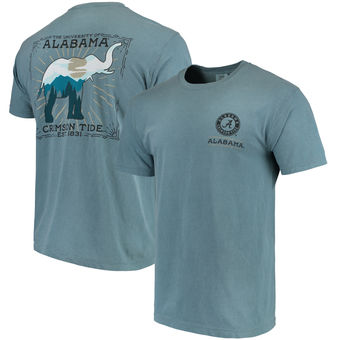 Alabama Crimson Tide Comfort Colors T-Shirt - Elephant Scenery State Color Blue