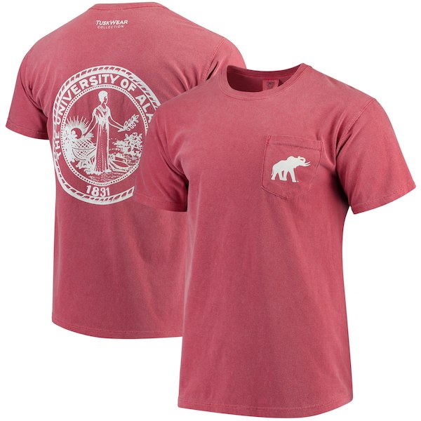 Alabama Crimson Tide Comfort Colors Pocket T-Shirt - Tuskwear - Crest Design