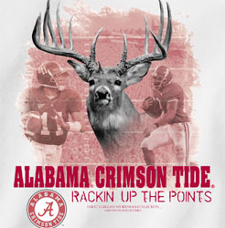 Alabama Crimson Tide Football T-Shirts - Fall Is Open Season - Deer Points