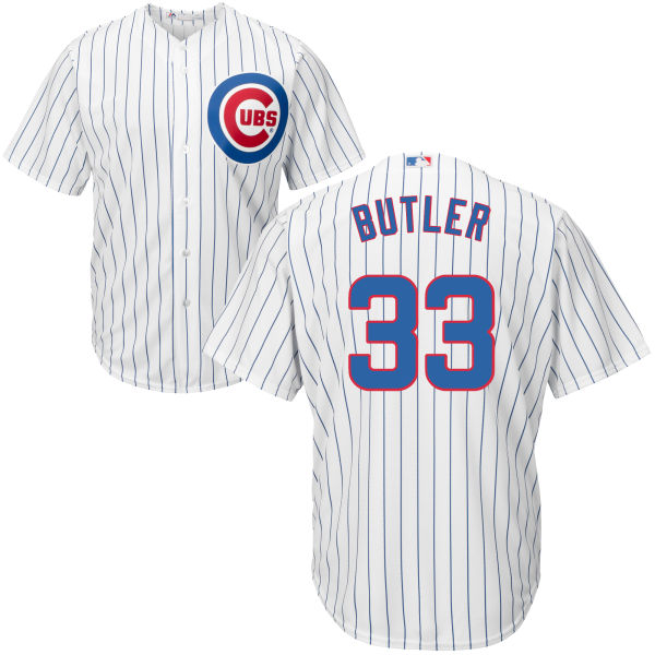 Eddie Butler 33 Chicago Cubs Majestic Cool Base Custom Jersey - White