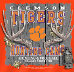 Clemson Tigers T-Shirts - Hunting Camp Football - Bragged About Here