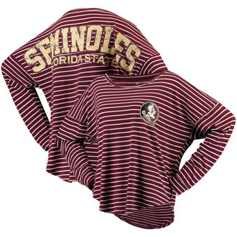 Cute FSU Shirts - Striped Spirit Jersey Long Sleeve T-Shirt - Garnet