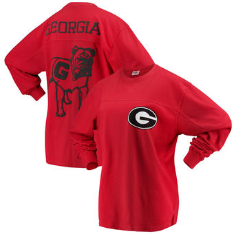 Cute UGA Shirt - Women's Oversized Long Sleeve By Pressbox - Georgia Bulldogs