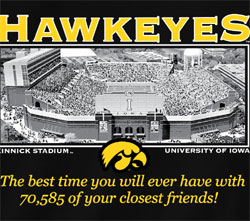 Iowa Hawkeyes Football T-Shirts - Welcome To My House Kinnick Stadium