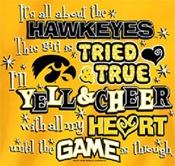Iowa Hawkeyes Football T-Shirts - Tried And True - Yell And Cheer