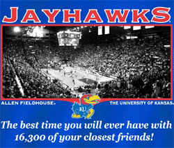 Kansas Jayhawks Basketball T-Shirts - Allen Fieldhouse - Best Time Closest Friends