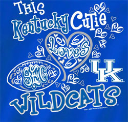 Kentucky Wildcats Football T-Shirts - This Cutie Loves UK Wildcats