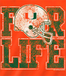 Miami Hurricanes Football T-Shirts - For Life
