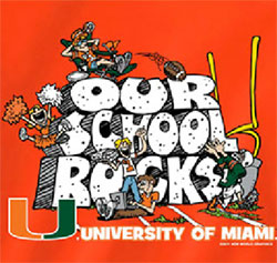Miami Hurricanes Football T-Shirts - Our School Rocks