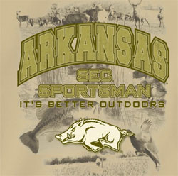 Arkansas Razorbacks Football T-Shirts It's Better Outdoors
