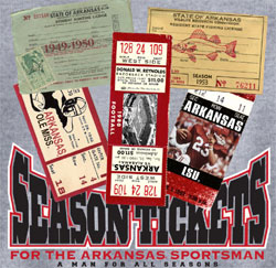 Arkansas Razorbacks Football T-Shirts Season Tickets Lifetime Sportsman