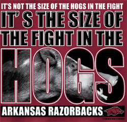 Arkansas Razorbacks Football T-Shirts The Fight In The Hogs