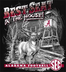 Alabama Crimson Tide Football T-Shirts - Best Seat In The House - Deer Tee