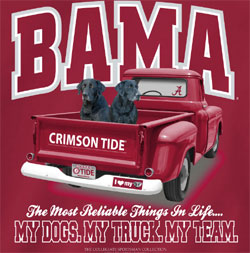 Alabama Crimson Tide Football T-Shirts - My Dogs My Truck My Team Tee