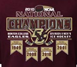 Boston College Eagles Ice Hockey T-Shirts - 2010 National Champions