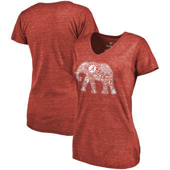 Cute Alabama Shirts - Alabama Crimson Tide Fanatics Branded Women's Hometown Tri-Blend V-Neck T-Shirt - Crimson