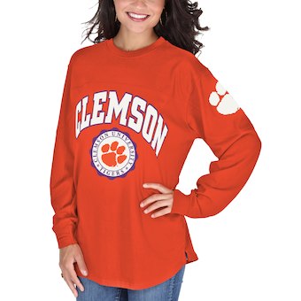 Cute Clemson Shirts - Tigers Long Sleeve Edith Shirt Color Orange