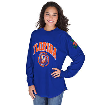 Cute Florida Gator Shirts - Edith Oversized Long Sleeve Top By Pressbox Color Royal