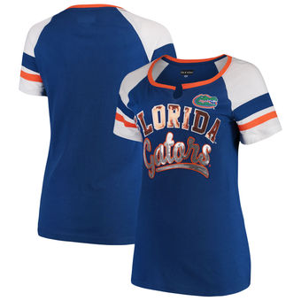 Cute Florida Gator Shirts - Jersey Split Scoop Neck Ringer T-Shirt By New Era Color Royal
