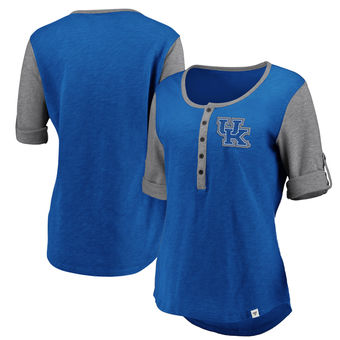 Cute Kentucky Shirts - Henley True Classics Color Royal Heathered Gray