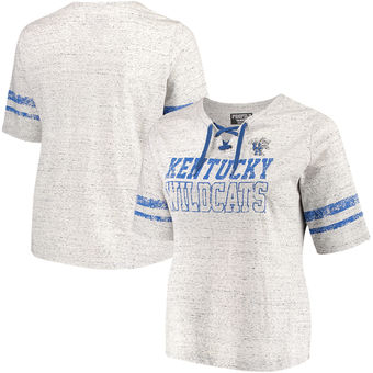 Cute Kentucky Shirts - Lace-Up Cone Toss Shirt Color Heathered Gray