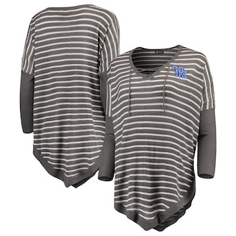 Cute Kentucky Shirts - Poncho Striped Crossroads Color Charcoal