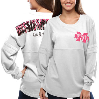 Cute Mississippi State Shirts - Bulldogs Long Sleeve Pom Pom Jersey Color White