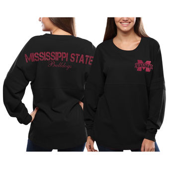 Cute Mississippi State Shirts - Bulldogs Long Sleeve Oversized Pom Pom Jersey Color Black