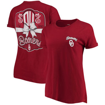 Cute Oklahoma Shirts - Sooners Lacy Jade Boyfriend By Pressbox Color Crimson