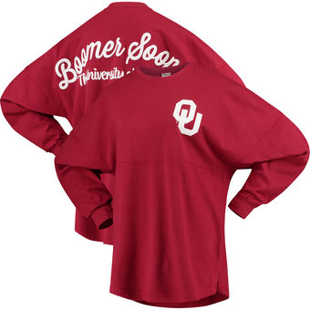 Cute Oklahoma Shirts - Sooners Long Sleeve Sweeper Rally Cry Color Crimson