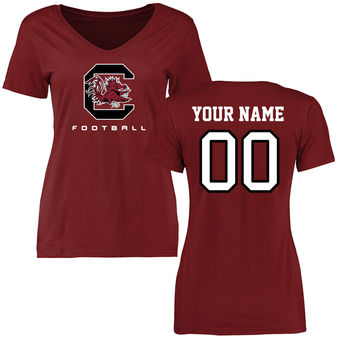 Cute South Carolina Shirts - Personalized Women Football T-Shirt Color Maroon