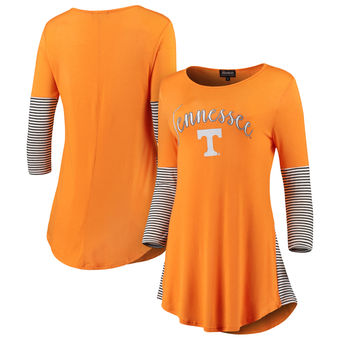 Cute Tennessee Shirts - Tennessee Volunteers Striking in Stripes Tunic Tri-Blend Shirt