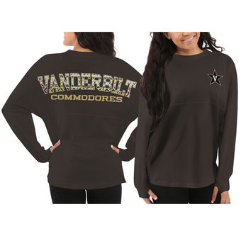 Cute Vanderbilt Shirts - Vandy Oversize Long Sleeve Aztec Sweeper Color Black