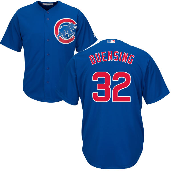 Brian Duensing 32 Chicago Cubs Majestic Cool Base Custom Jersey - Royal