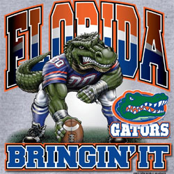 Florida Gators Football T-Shirts - Bringin It - Three Point Stance