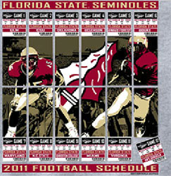 Florida State Seminoles Football T-Shirts - 2011 Schedule Tickets To Glory