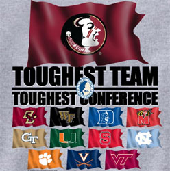 Florida State Seminoles Football T-Shirts - Toughest Teams Flags In ACC