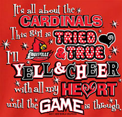 Louisville Cardinals Football T-Shirts - Yell & Cheer For Cardinals