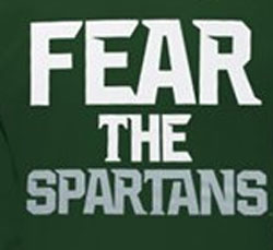 Michigan State Spartans Football T-Shirts - Fear The Spartans - By Nike
