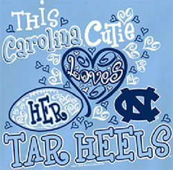 North Carolina Tar Heels Football T-Shirts - Cutie Loves Her Tar Heels
