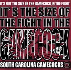 South Carolina Gamecocks Football T-Shirts - Beware The Gamecocks - The Size Of The Fight