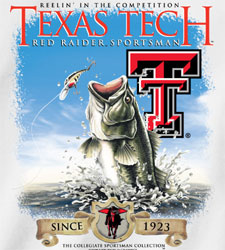 Texas Tech Red Raiders Football T-Shirts - Reelin In The Competition - Fishing