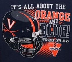 Virginia Cavaliers Football T-Shirts - All About Orange And Blue