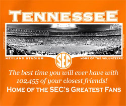 Tennessee Volunteers Football T-Shirts - Welcome To The SEC Neyland Stadium