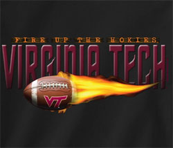 Virginia Tech Hokies Football T-Shirts - Fire Up The Hokies